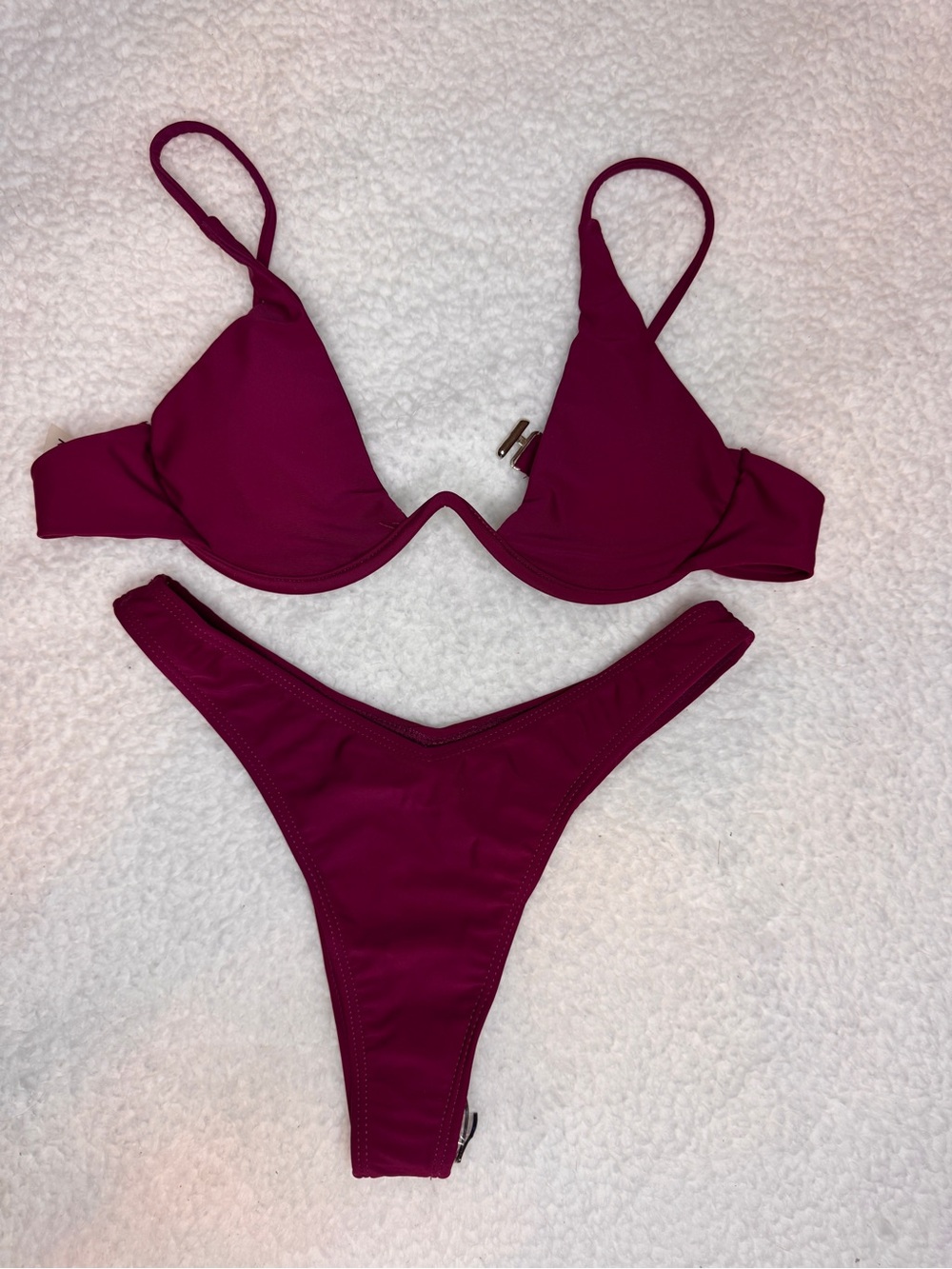 SHEIN Maroon Bikini Set